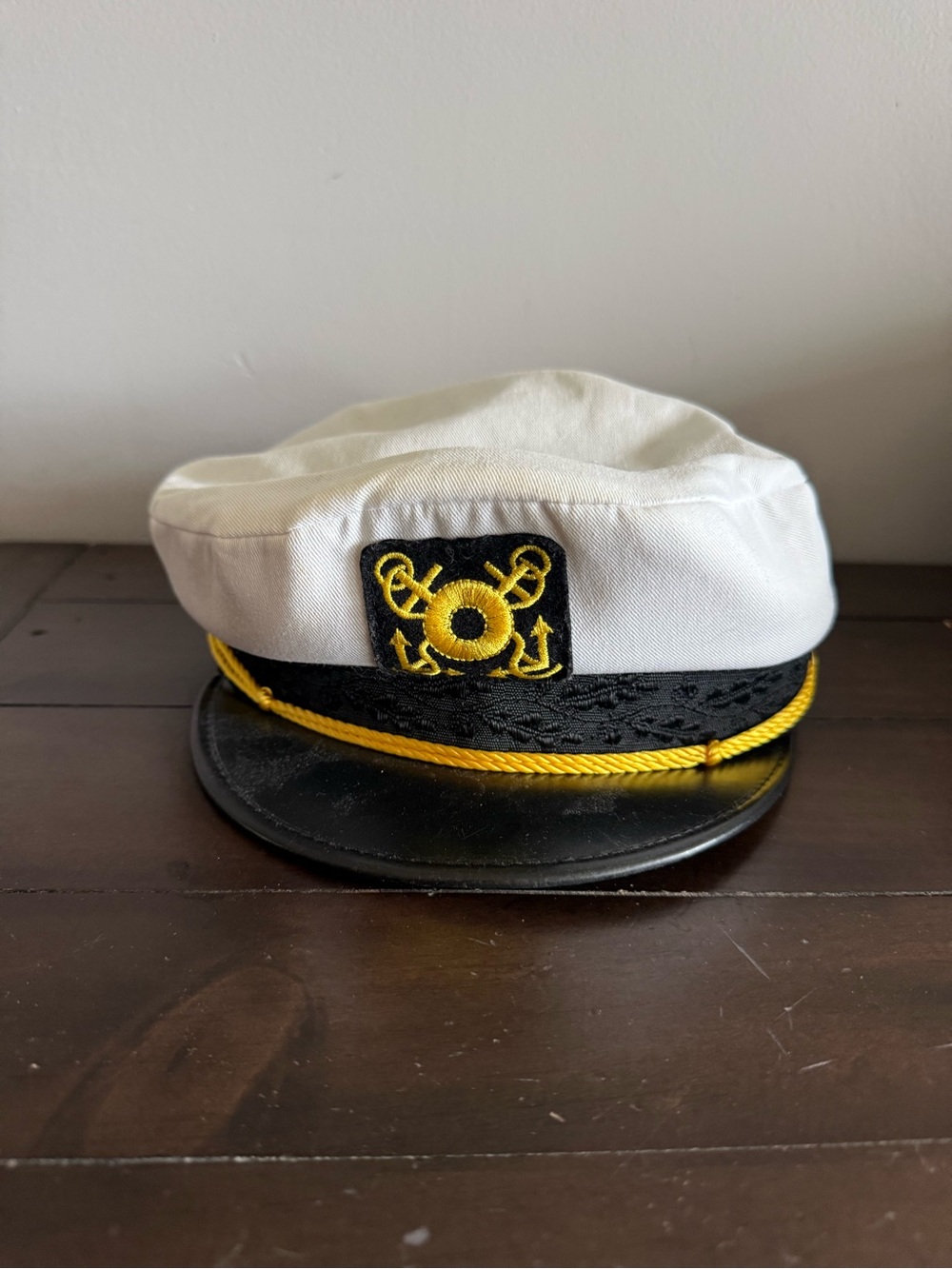 Vintage Dorfman Pacific DPC White Captain Hat Nautical Yacht Sailor Snapback